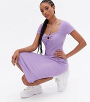 New Look Light Purple Ring Strappy Midi Dress